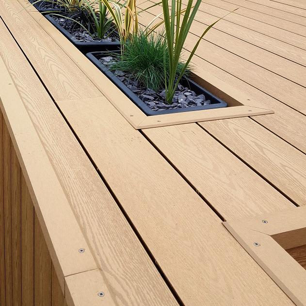 Composite Deck Edge Nosing Trim - Walnut | HYPERION Decking