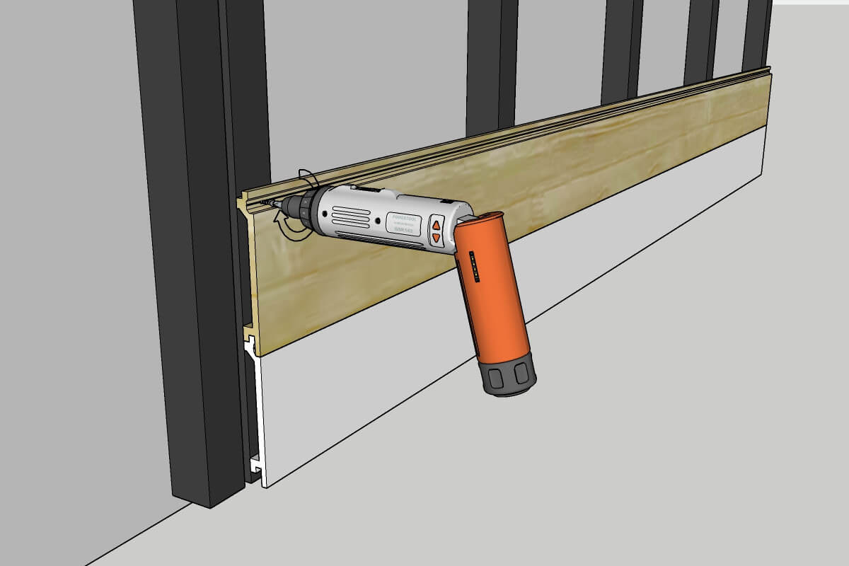 Securing the second horizontal cladding board